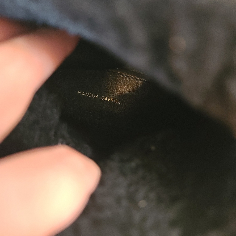 Mansur Gavriel | Cosy Boots in Black Lambskin Sheep Shearling Size 8 - Picture 11 of 14